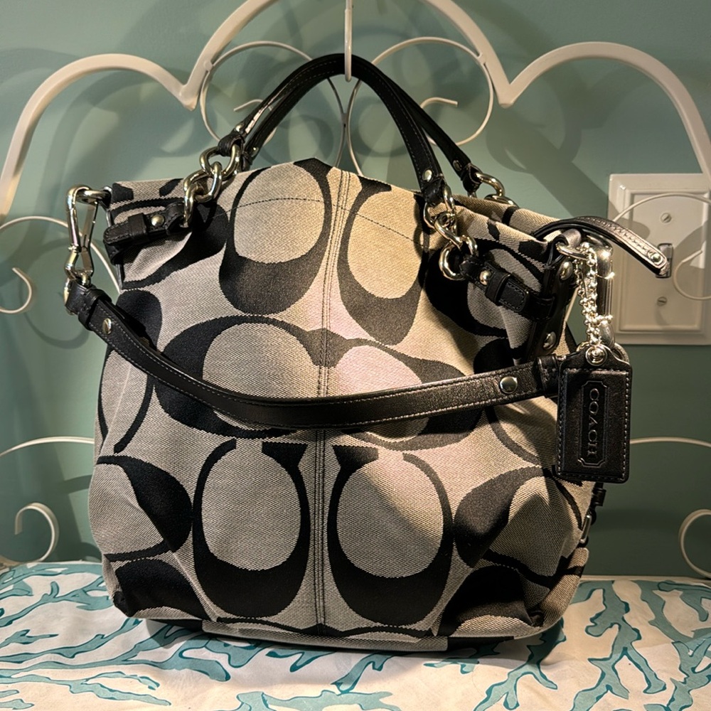 Signature Jacquard Coach bag